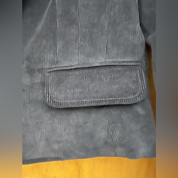 B.Moss Blue Corduroy Cropped Blazer 8P - Picture 3 of 6